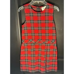 Becky Thatcher Girls Red Plaid Jumper Dress – Size 7 – Classic School Style